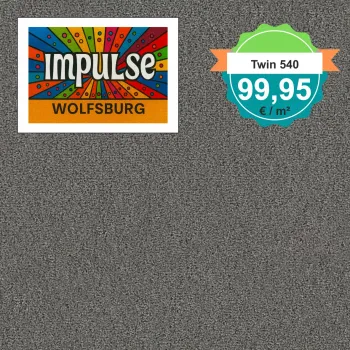 Draufsicht Girloon TWIN Teppichboden Velours 540 Marone, 2/4 m breit, Preis 99,95 €/m²